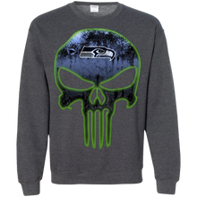 Load image into Gallery viewer, Seattle Seahawks Football The Punisher Skull Sweatshirt