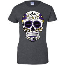 Load image into Gallery viewer, Lsu Tigers Sugar Skull T-Shirt For Women