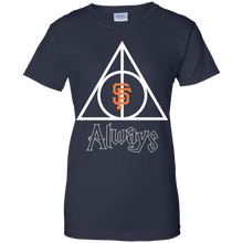 Load image into Gallery viewer, Deathly Hallows For San Francisco Giants And Harry Potter Fans T-Shirt For Women