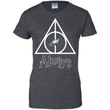 Load image into Gallery viewer, Deathly Hallows For Philadelphia Eagles And Harry Potter Fans T-Shirt For Women
