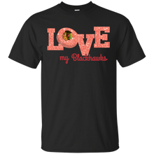 Load image into Gallery viewer, Glitter Love For Chicago Blackhawks Fans T - Shirt For Men
