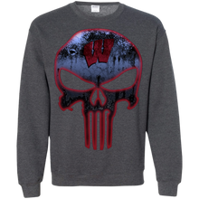Load image into Gallery viewer, Wisconsin Badgers Football The Punisher Skull Sweatshirt