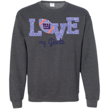 Load image into Gallery viewer, Glitter Love For New York Giants Fans Sweatshirt
