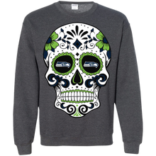 Load image into Gallery viewer, Seattle Seahawks Sugar Skull Sweatshirt