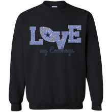 Load image into Gallery viewer, Glitter Love For Dallas Cowboys Fans Sweatshirt