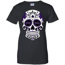 Load image into Gallery viewer, Tcu Horned Frogs Sugar Skull T-Shirt For Women