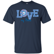 Load image into Gallery viewer, Glitter Love For Philadelphia 76ers Fans T - Shirt For Men