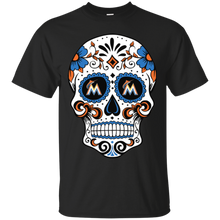 Load image into Gallery viewer, Miami Marlins Sugar Skull T - Shirt For Men