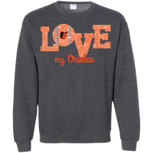 Load image into Gallery viewer, Glitter Love For Baltimore Orioles Fans Sweatshirt