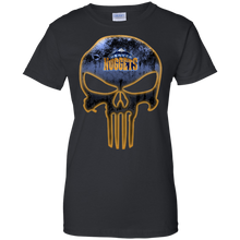 Load image into Gallery viewer, Denver Nuggets Basketball The Punisher Skull T-Shirt For Women