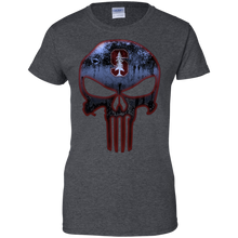 Load image into Gallery viewer, Stanford Cardinal Football The Punisher Skull T-Shirt For Women
