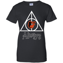 Load image into Gallery viewer, Deathly Hallows For Baltimore Orioles And Harry Potter Fans T-Shirt For Women