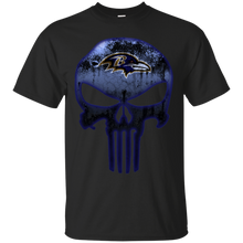 Load image into Gallery viewer, Baltimore Ravens Football The Punisher Skull T - Shirt For Men