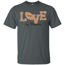 Load image into Gallery viewer, Glitter Love For Cleveland Browns Fans T - Shirt For Men