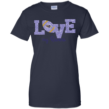 Load image into Gallery viewer, Glitter Love For Baltimore Ravens Fans T-Shirt For Women