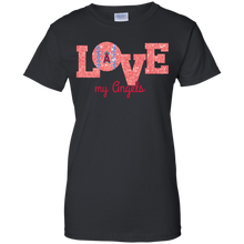 Load image into Gallery viewer, Glitter Love For Los Angeles Angels Fans T-Shirt For Women