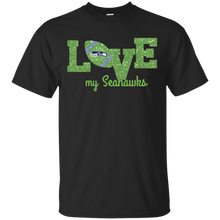 Load image into Gallery viewer, Glitter Love For Seattle Seahawks Fans T - Shirt For Men