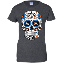 Load image into Gallery viewer, Miami Marlins Sugar Skull T-Shirt For Women