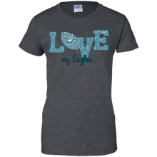 Load image into Gallery viewer, Glitter Love For Philadelphia Eagles Fans T-Shirt For Women