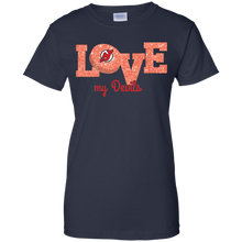Load image into Gallery viewer, Glitter Love For New Jersey Devils Fans T-Shirt For Women