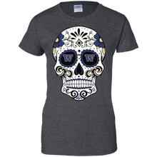 Load image into Gallery viewer, Washington Huskies Sugar Skull T-Shirt For Women