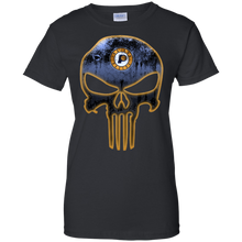 Load image into Gallery viewer, Indiana Pacers Basketball The Punisher Skull T-Shirt For Women