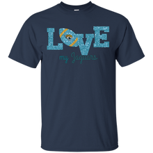 Load image into Gallery viewer, Glitter Love For Jacksonville Jaguars Fans T - Shirt For Men