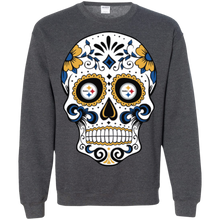 Load image into Gallery viewer, Pittsburgh Steelers Sugar Skull Sweatshirt