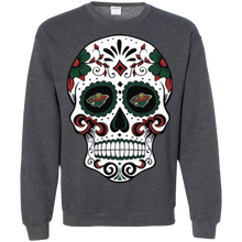 Load image into Gallery viewer, Minnesota Wild Sugar Skull Sweatshirt