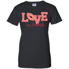 Load image into Gallery viewer, Glitter Love For Arizona Cardinals Fans T-Shirt For Women