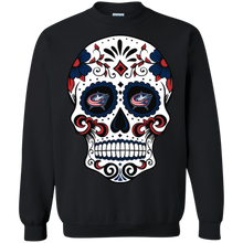 Load image into Gallery viewer, Columbus Blue Jackets Sugar Skull Sweatshirt
