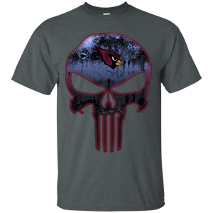 Arizona Cardinals Football The Punisher Skull T - Shirt For Men