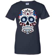 Load image into Gallery viewer, Philadelphia 76ers Sugar Skull T-Shirt For Women
