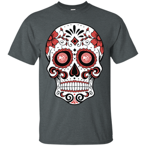 Atlanta Hawks Sugar Skull T - Shirt For Men