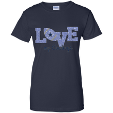 Load image into Gallery viewer, Glitter Love For Dallas Cowboys Fans T-Shirt For Women