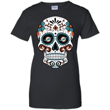 Load image into Gallery viewer, Miami Dolphins Sugar Skull T-Shirt For Women