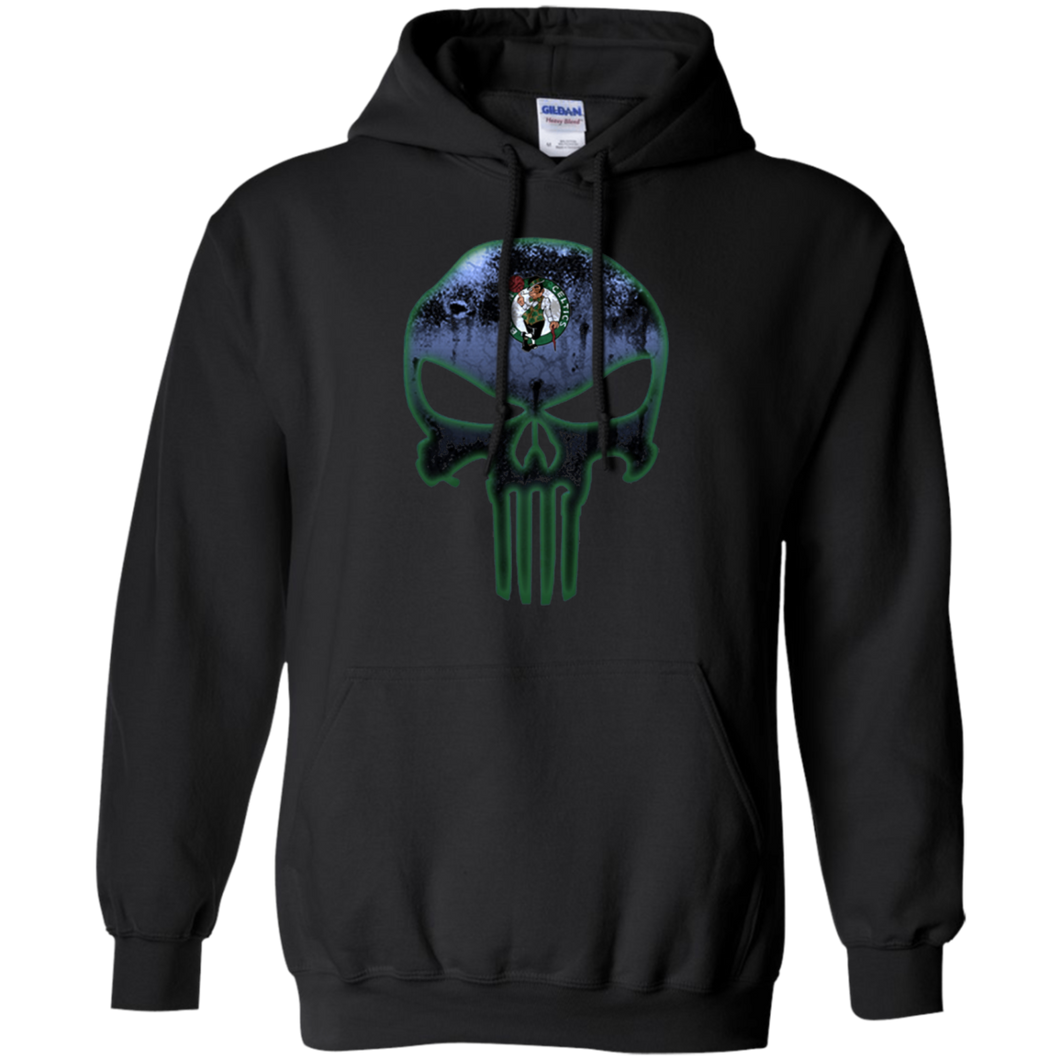 Boston Celtics Basketball The Punisher Skull Hoodie Shirt