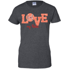 Load image into Gallery viewer, Glitter Love For Cincinnati Reds Fans T-Shirt For Women
