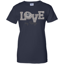 Load image into Gallery viewer, Glitter Love For Los Angeles Kings Fans T-Shirt For Women