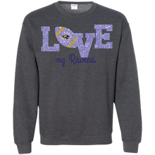 Load image into Gallery viewer, Glitter Love For Baltimore Ravens Fans Sweatshirt