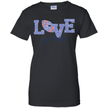 Load image into Gallery viewer, Glitter Love For New England Patriots Fans T-Shirt For Women