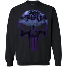 Load image into Gallery viewer, TCU Horned Frogs Football The Punisher Skull Sweatshirt