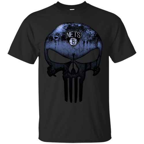 Brooklyn Nets Basketball The Punisher Skull T - Shirt For Men