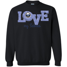Load image into Gallery viewer, Glitter Love For Buffalo Sabres Fans Sweatshirt