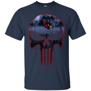 Arizona Cardinals Football The Punisher Skull T - Shirt For Men