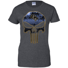 Load image into Gallery viewer, UCF Knights Football The Punisher Skull T-Shirt For Women