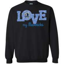 Load image into Gallery viewer, Glitter Love For Dallas Mavericks Fans Sweatshirt
