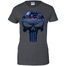 Load image into Gallery viewer, Buffalo Bills Football The Punisher Skull T-Shirt For Women