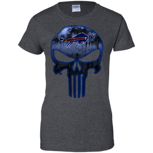 Buffalo Bills Football The Punisher Skull T-Shirt For Women