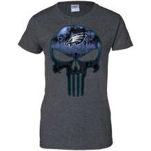 Load image into Gallery viewer, Philadelphia Eagles Football The Punisher Skull T-Shirt For Women
